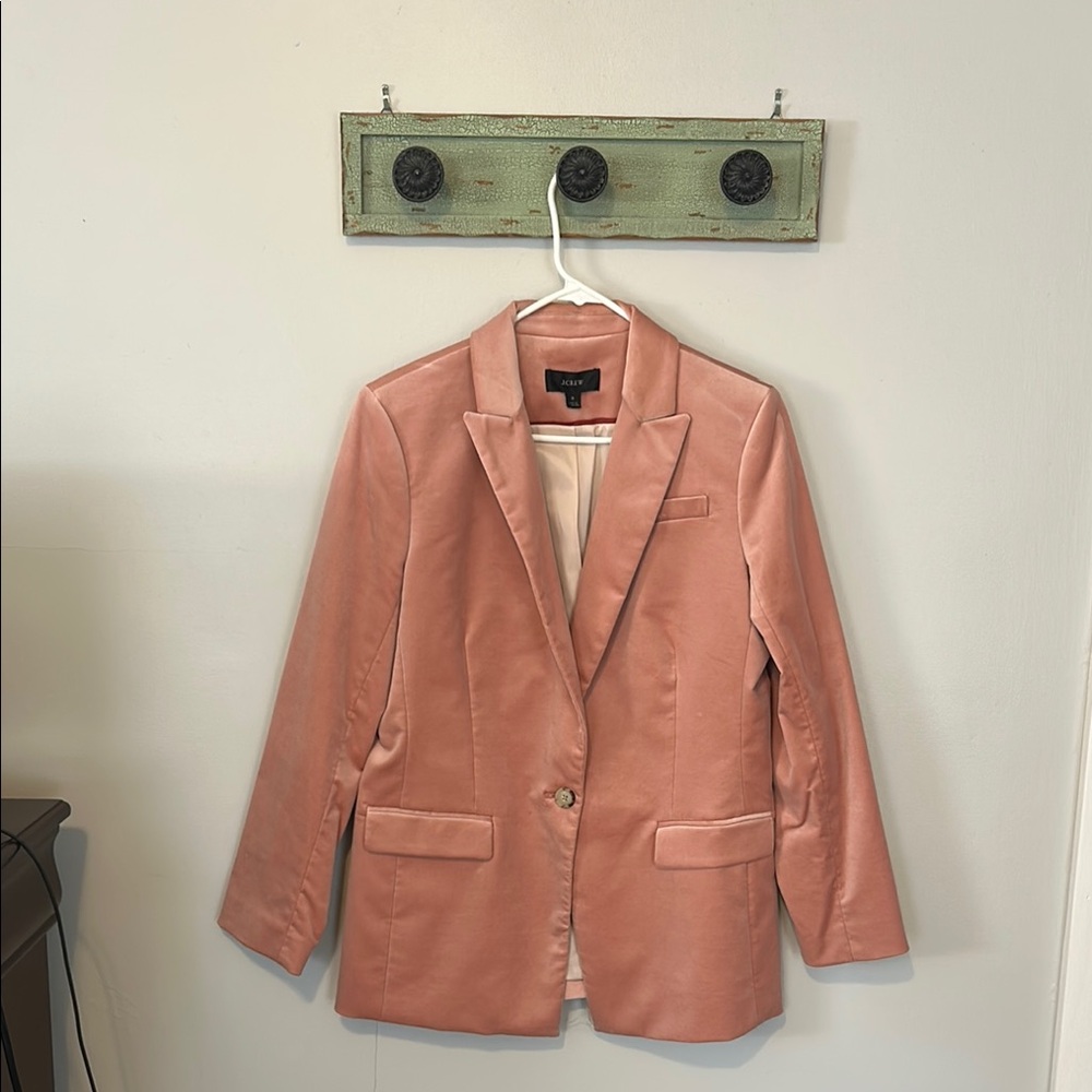 Jcrew Velvet Women's Blush Blazer